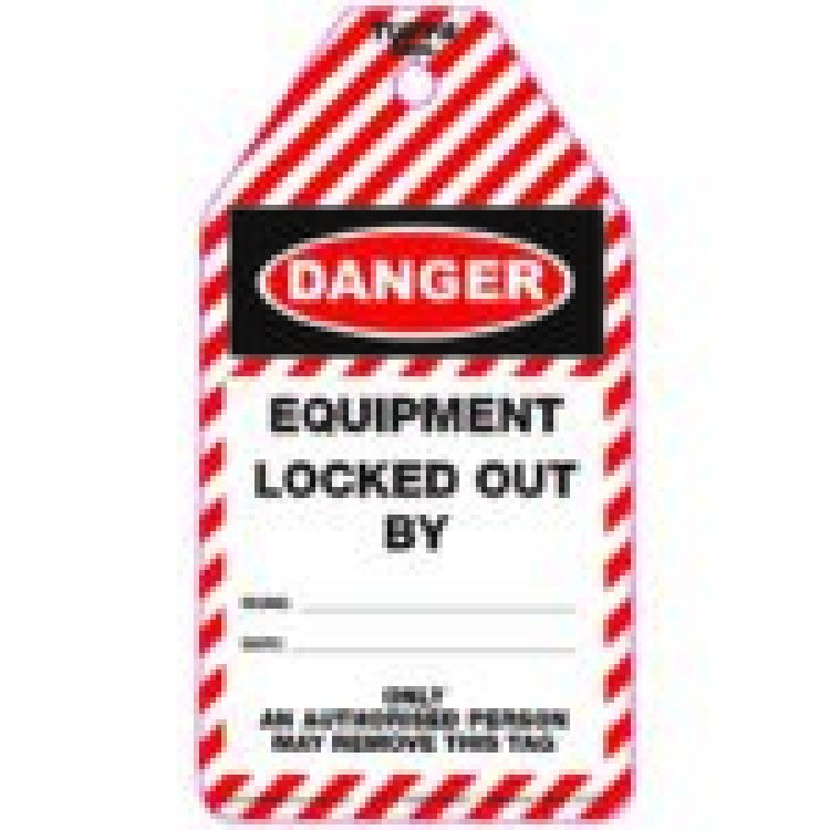 Danger Do Not Start Equipment Lockout Out